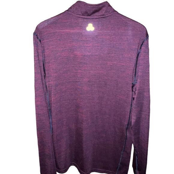 Tek Gear Dry Tek Men’s red and black marled long sleeved 1/4 zip size medium - Picture 3 of 6